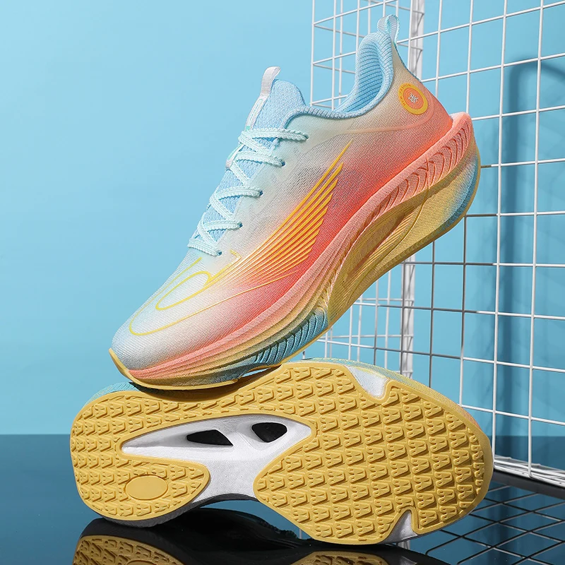 Outdoor Running Shoes Marathon Couple's Sports Breathable Athletic Anti-Skid Sneakers Lightweight Men's Fitness Jogging Shoes