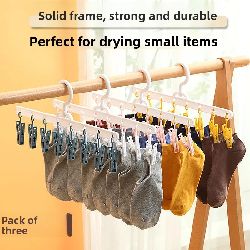 

Многоцелевая пластиковая вешалка для одежды для одежды Sos, нижнее белье, внутренняя одежда для домашнего использования с несколькими зажимами для хранения Ra