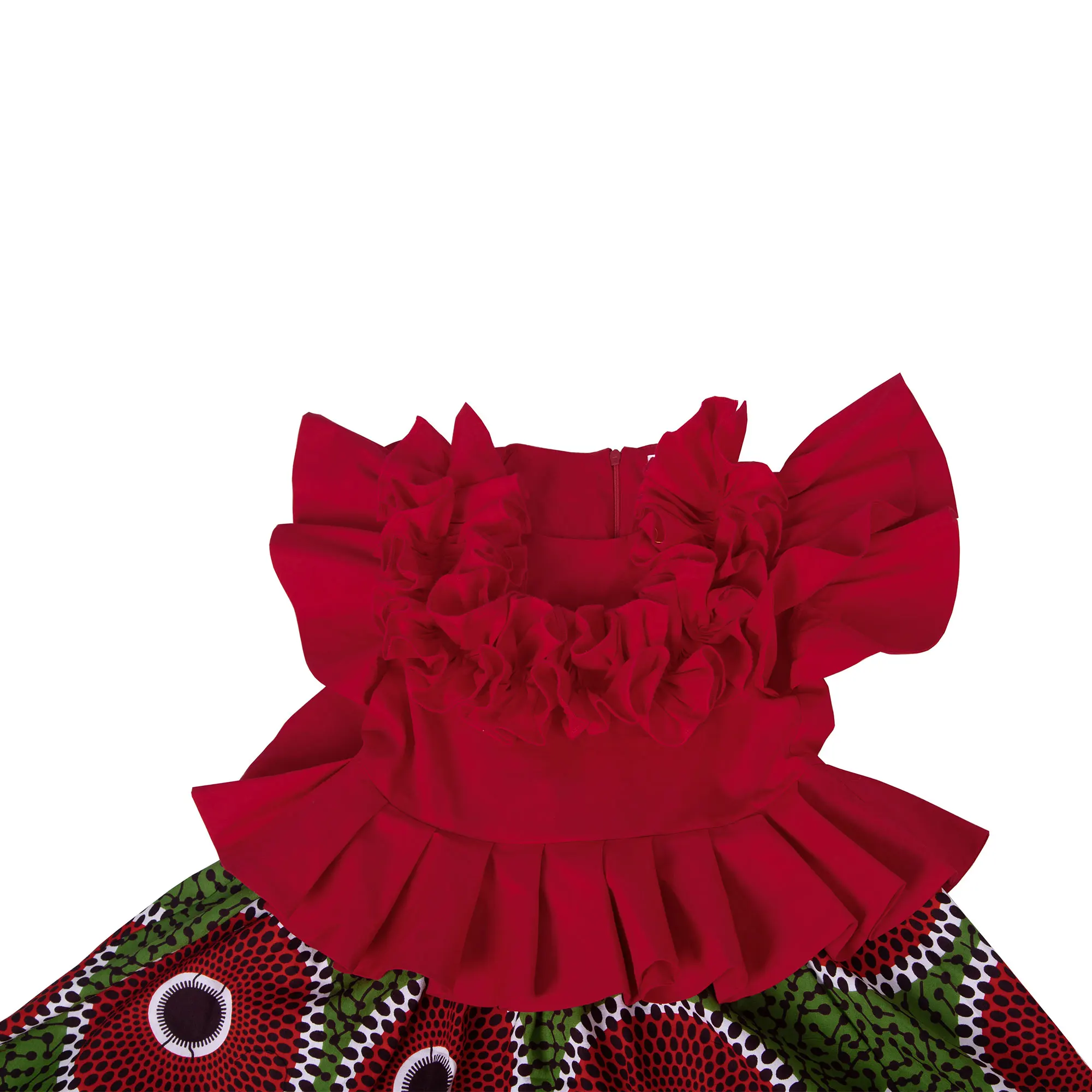 ORIENTAR  African Dresses for Kids Girls Traditional clothes Africa Print Bazin Riche Cute Kids Party Dress WYT817