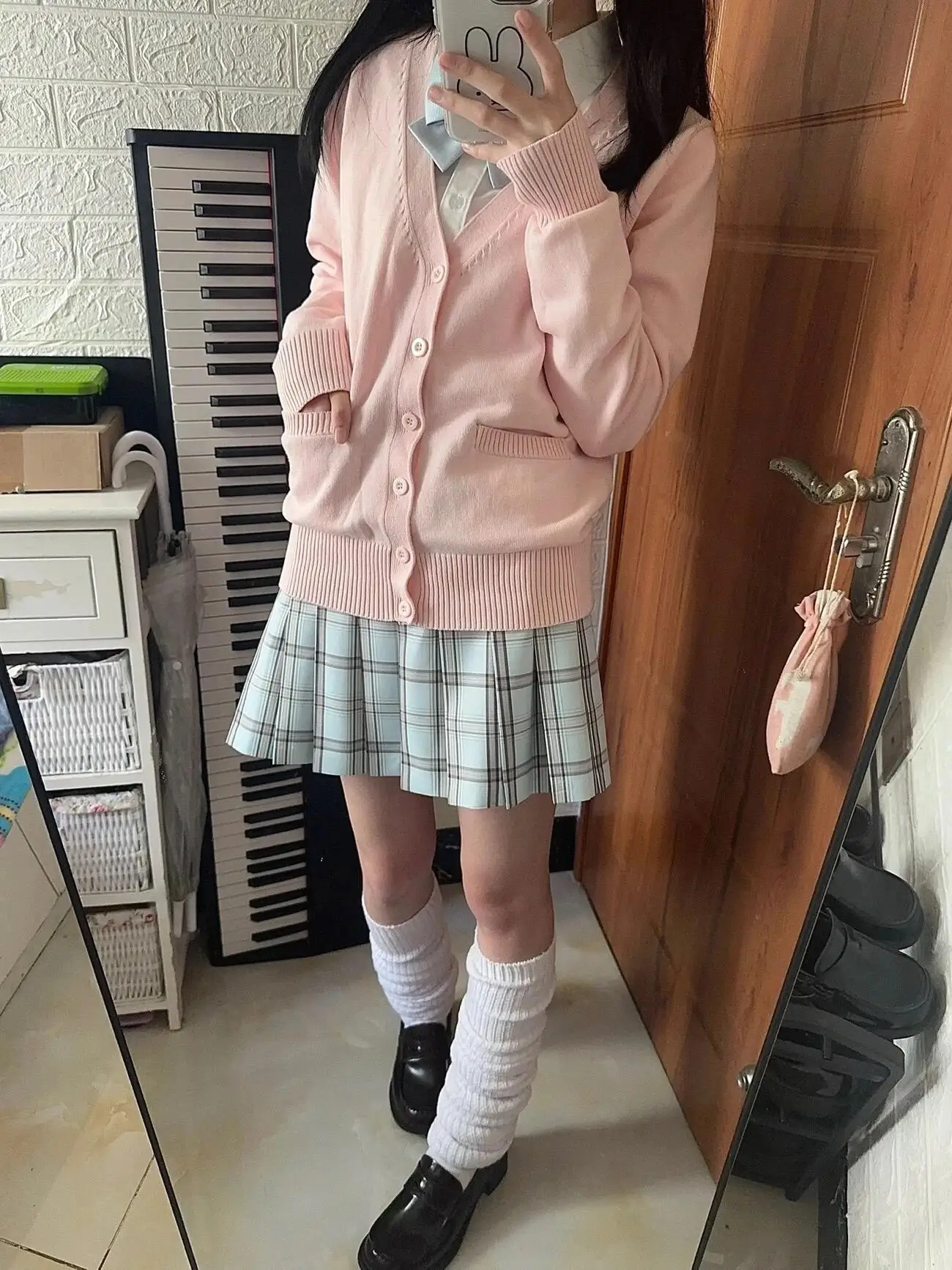 

Pink Sweet Knitted Open Cardigan V-Ne Sweater Jaet Women's Autumn Winter Japanese Sle Outerwear School orm JK orm