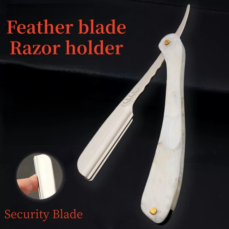 Japanese Feather Razor Manual Folding Shaver Replaceable Blade ABS Barber Shop Beard Trimmer  Safety Shaving Blade Holder Y0620