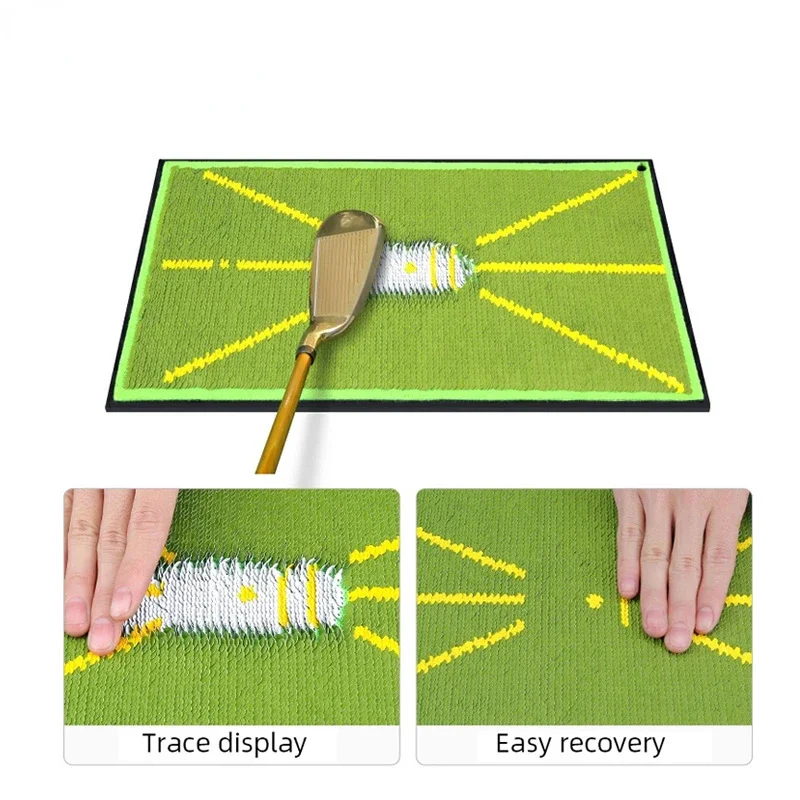 Golf Training Aid Putting Trainer Guide Green Swing Mat Golf Path Hitting Analysis Practice Golf Mat Divot Board