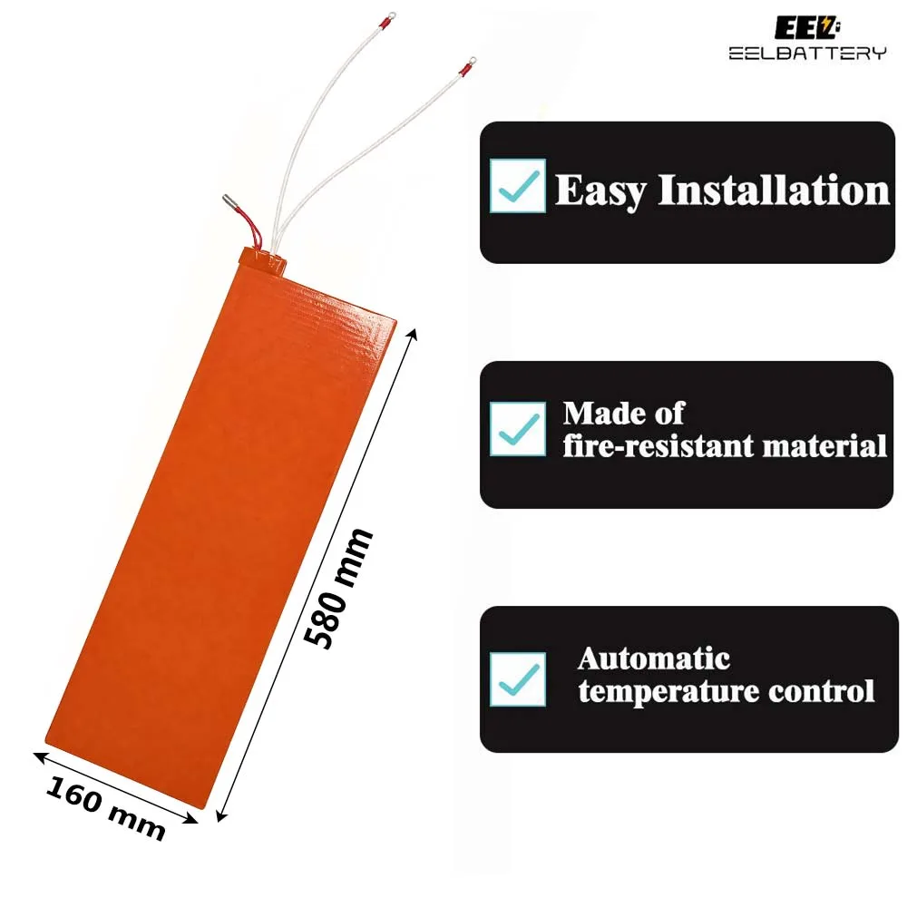 Heizmatte 200W mit geschlossenem Temperaturschalter für JK V19 V15 BMS für EEL 48V 51.2V DIY Batteriebox für LiFePO4 Solar ESS – Detail 3