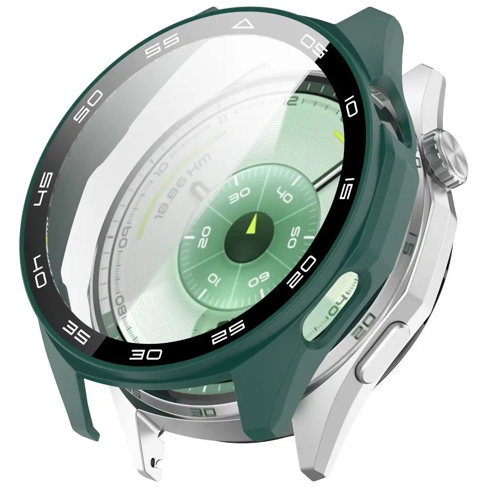 Tempered PC Protective Case with Scale Full Coverage Screen Protector 41/46MM Anti-Scratch Cover Shell for Huawei Watch GT 6