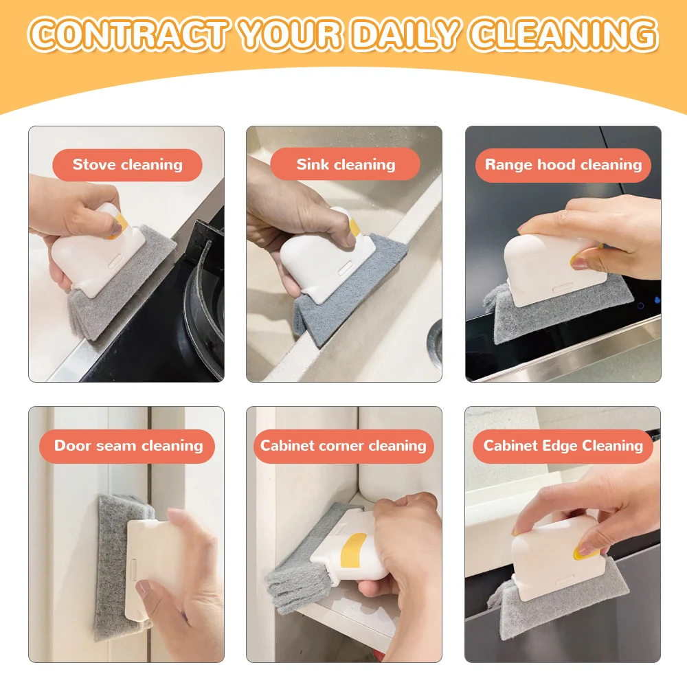 2 in 1 Groove Cleaning Brush Window Frame Groove Cleaning Tool Sliding Door Track Cleaning Tools Hand-held Crevice Cleaner