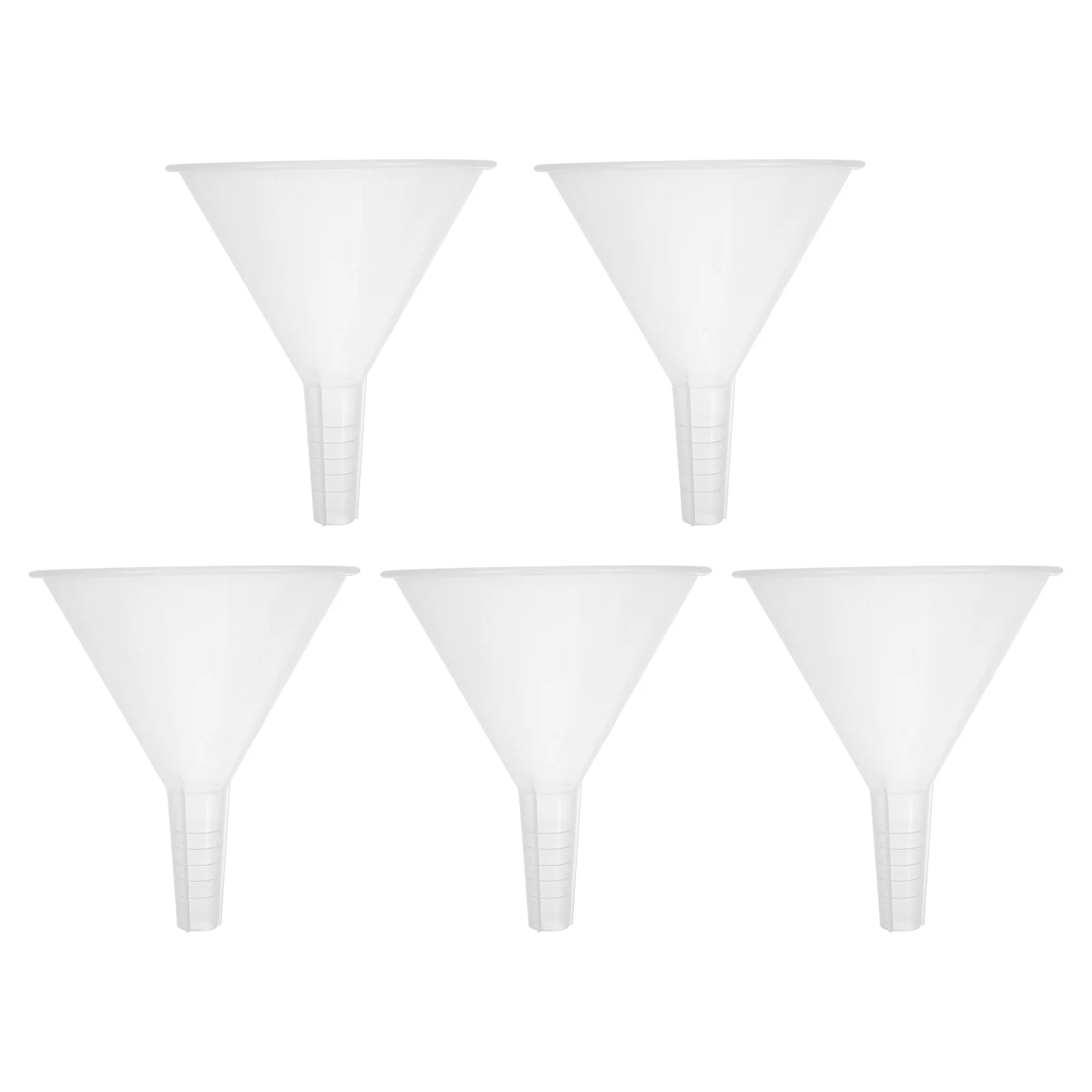 

5 Pcs Laboratory Funnel Experiment Filling Plastic Scientific Filter Essential Oil