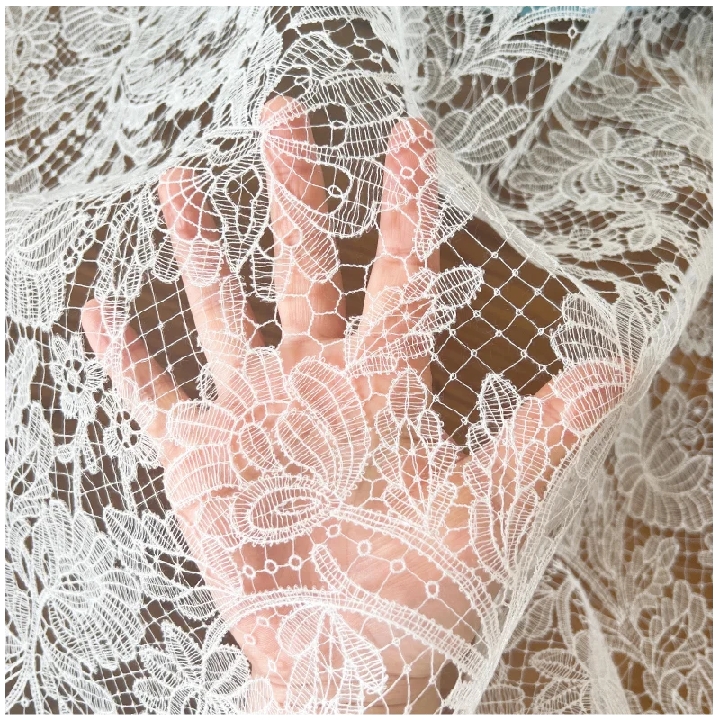 Newly Designed Fish Silk Thread Three Dimensional Hollow Embroidery Lace As Wedding Dress Headpiece And Clothing Accessories