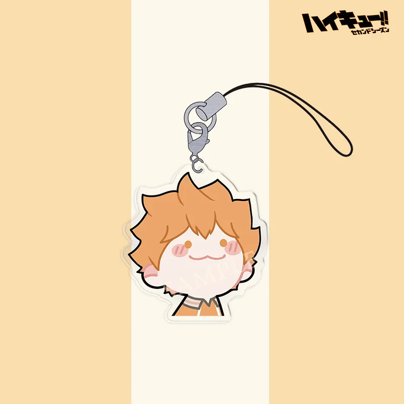 Haikyuu Volleyball Youth Q Edition Mobile Phone Pendant Phone Rope Hinata Shoyo Tobio Kageyama Kozume Kenma Anime Keychain Gifts