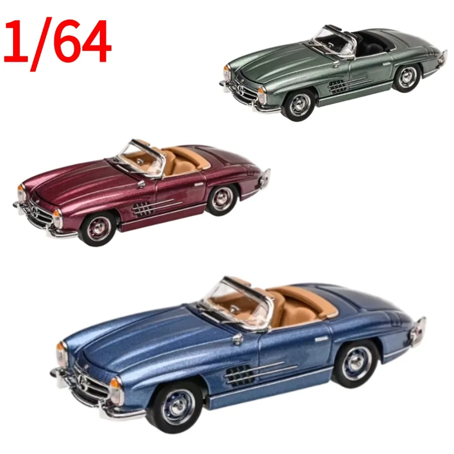 

Коллекционная модель автомобиля Mercedes-Benz 300SL Roadster GFCC Diecast 1:64, игрушечные машинки Benz, подарок для мальчиков