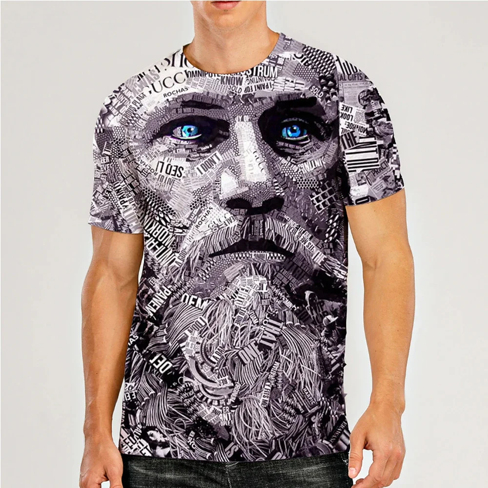

Эксклюзивная Мужская дышащая Спортивная футболка с коротким рукавом для фитнеса, летняя повседневная майка, Мужская Необычная футболка с анимационными крутыми элементами, 2023