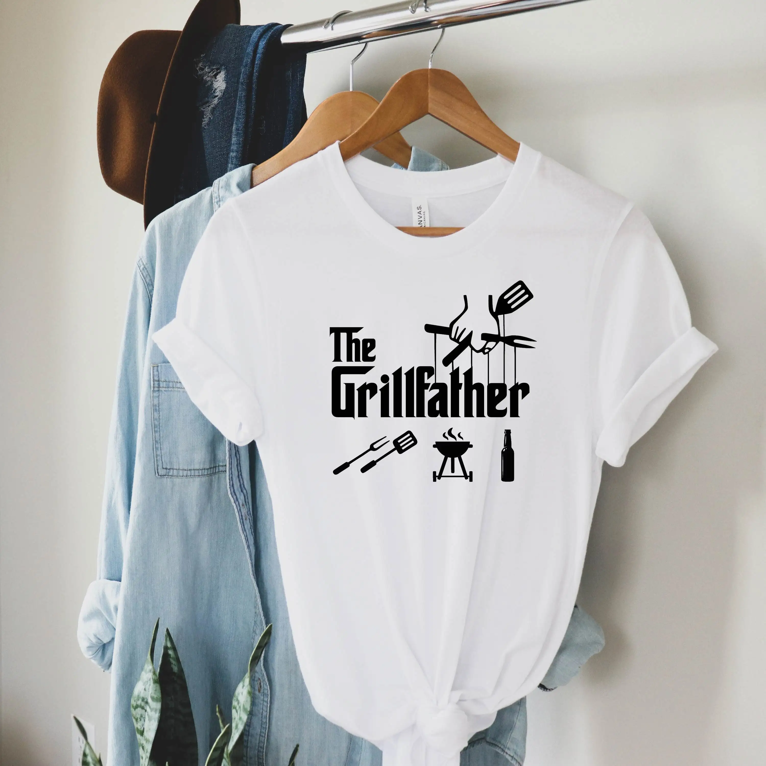 The Grillfather T Shirt For Grandpa New Dad Daddy Father'S Day Best