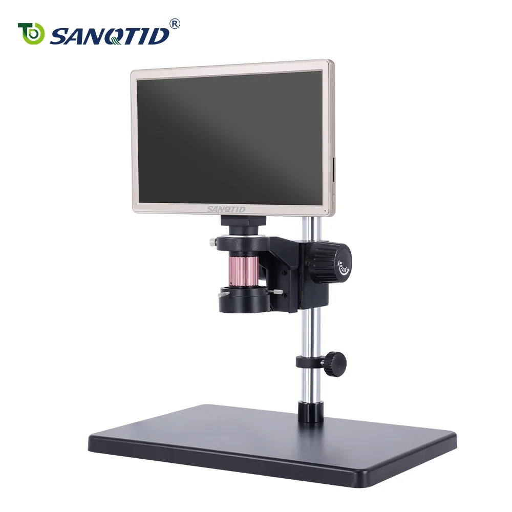 SANQTID 2K Screen LCD Display Electron Microscope 1920x1080P Resolution 0.7-4.5X Magnification LED Illumination IP55 Protection