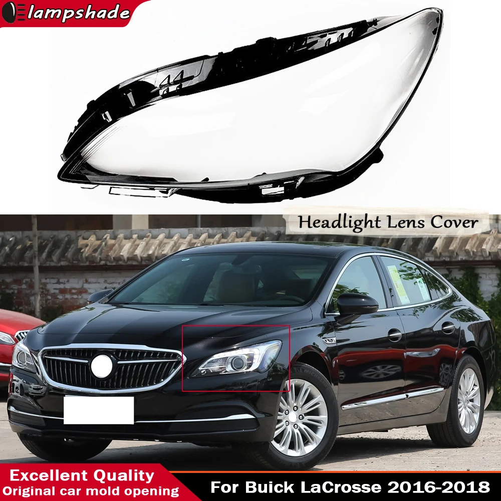 

For Buick LaCrosse 2016 2017 2018 Halogen lamp Headlight Cover Headlamp Transparent Lampshade Plexiglass Replace Original Lens