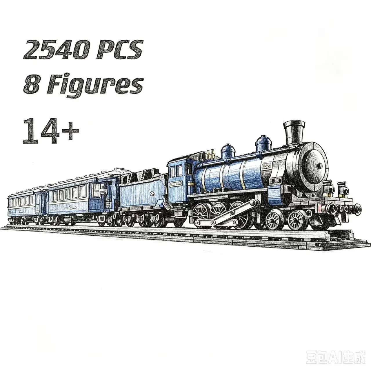 2026 New 2540PCS Express East Express Train Home Decoration Model Ornament Adult Birthday Gift