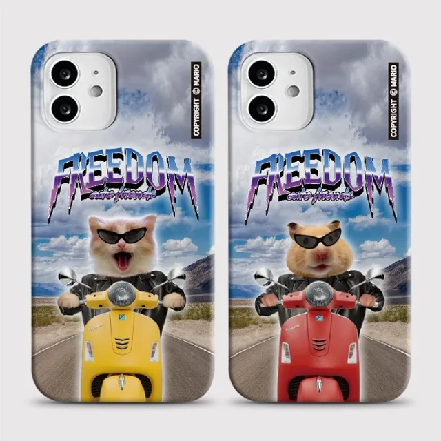 

New Cool Motorbike Cat Phone Case for iPhone 17 16 15 14 13 12 11 Air Pro Max X XS XR XSMax 7 8 Plus Glossy Film Hard PC Cover
