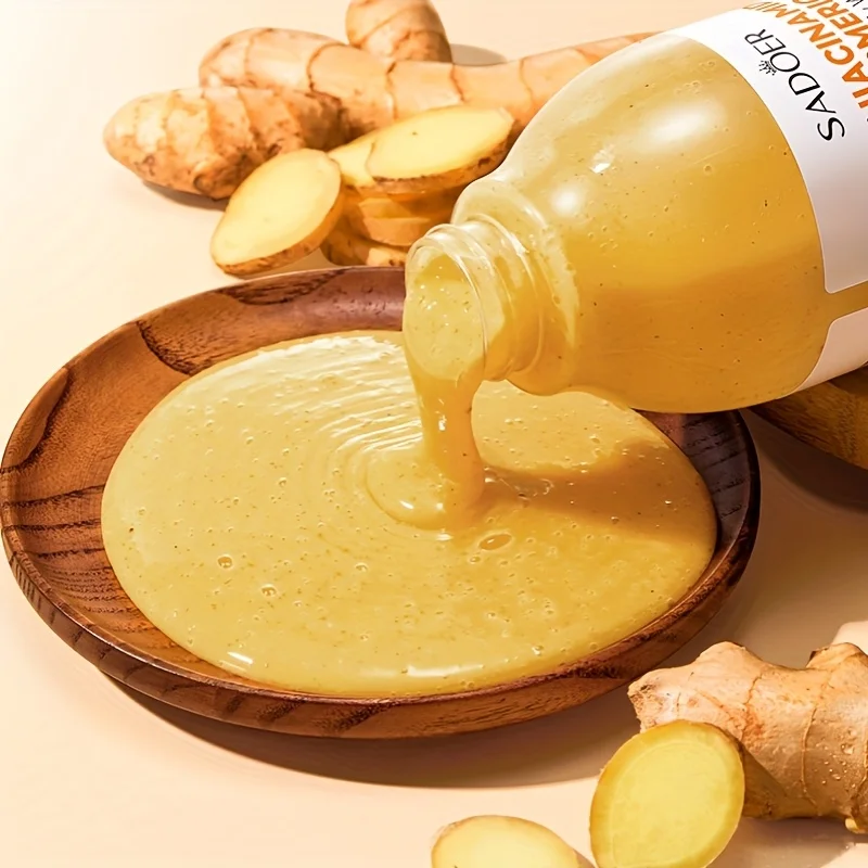 520Ml/Bottle Niacinamide Turmeric Scrub Shower Gel, Rich in Ingredients Such as Niacinamide and Turmeric Extract, with a Smooth and Fine Scrub Texture, Abundant Foam, Gentle Bathing Experience, Cleans Sweat and Other Dirt and Dead Skin Cells That Adhere to the Body, Moisturizes and Brightens the Skin, Leaving It Clean and Fresh, Suitable for All Skin Types.