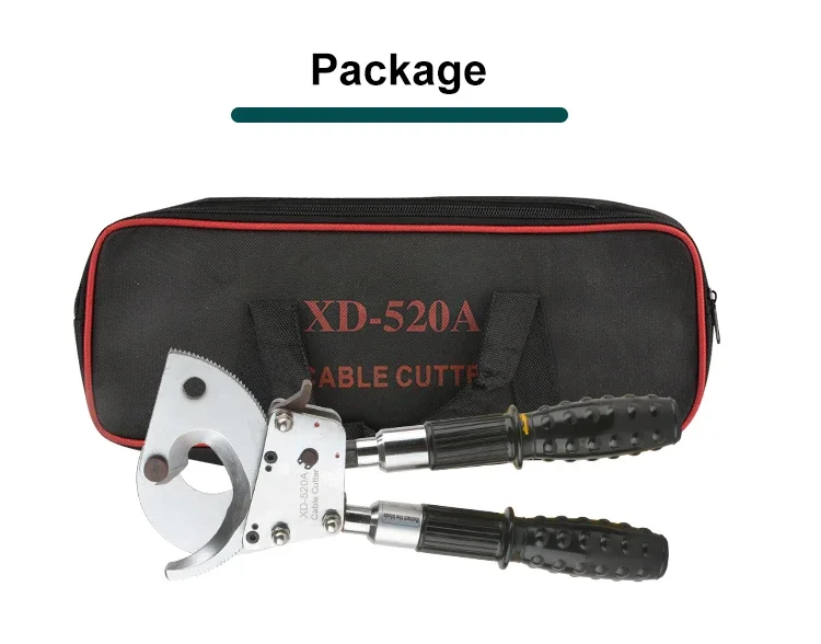 Standard Ratchet Cable Cutter XD-520A Mechanical Manual Wire Cutting Tool for CU AL & ACSR Steel Wire