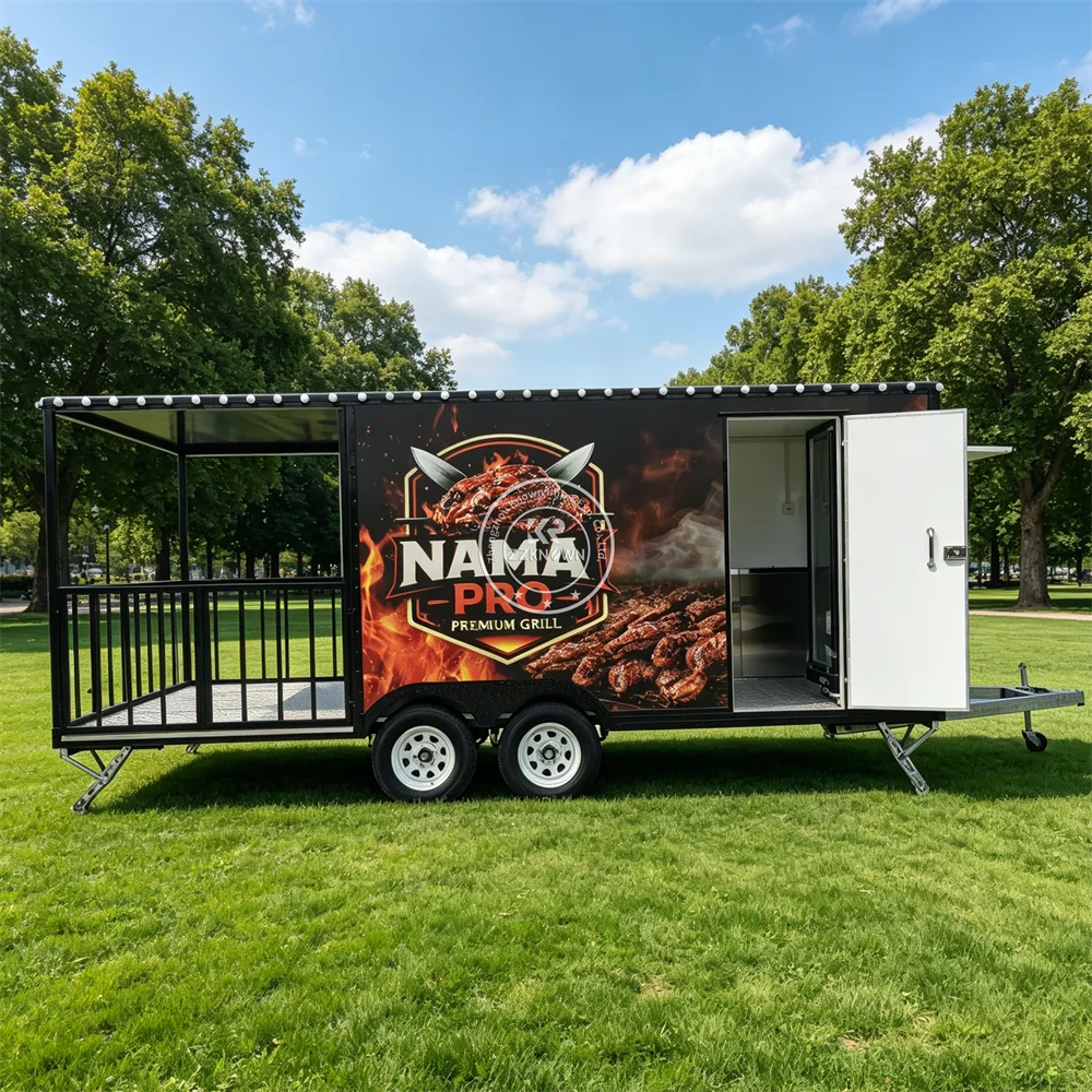 Fully Equipped Mobile Food Trailer Commercial Custom Street Catering Truck Sushi BBQ Noodle Hot Dog Food Truck