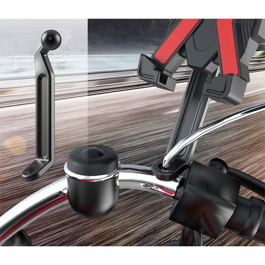 17mm Aluminum Alloy Ball Head Rearview Mirror Bracket Base Support for Motorcycle Electric Car Mobile Phone Bracket Accessories