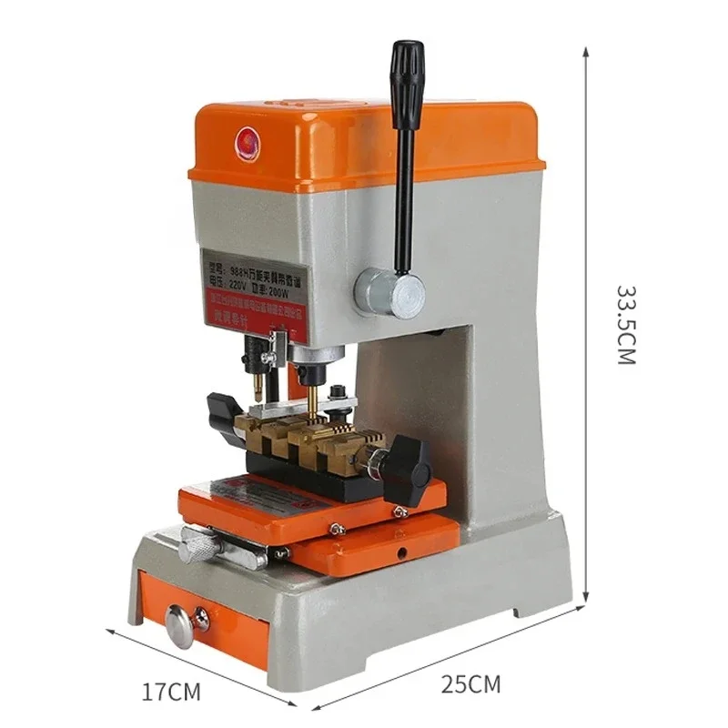 1PC Car Key Duplicating Machine Key Flat End Milling Machine 988F Internal And External Milling Key Copy Machine 220V