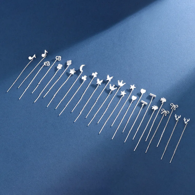 New Simple Tassel Long ear line For Women Girls Silver Color Personality Comfort Wear Temperament Party Jewelry Accessories Gift