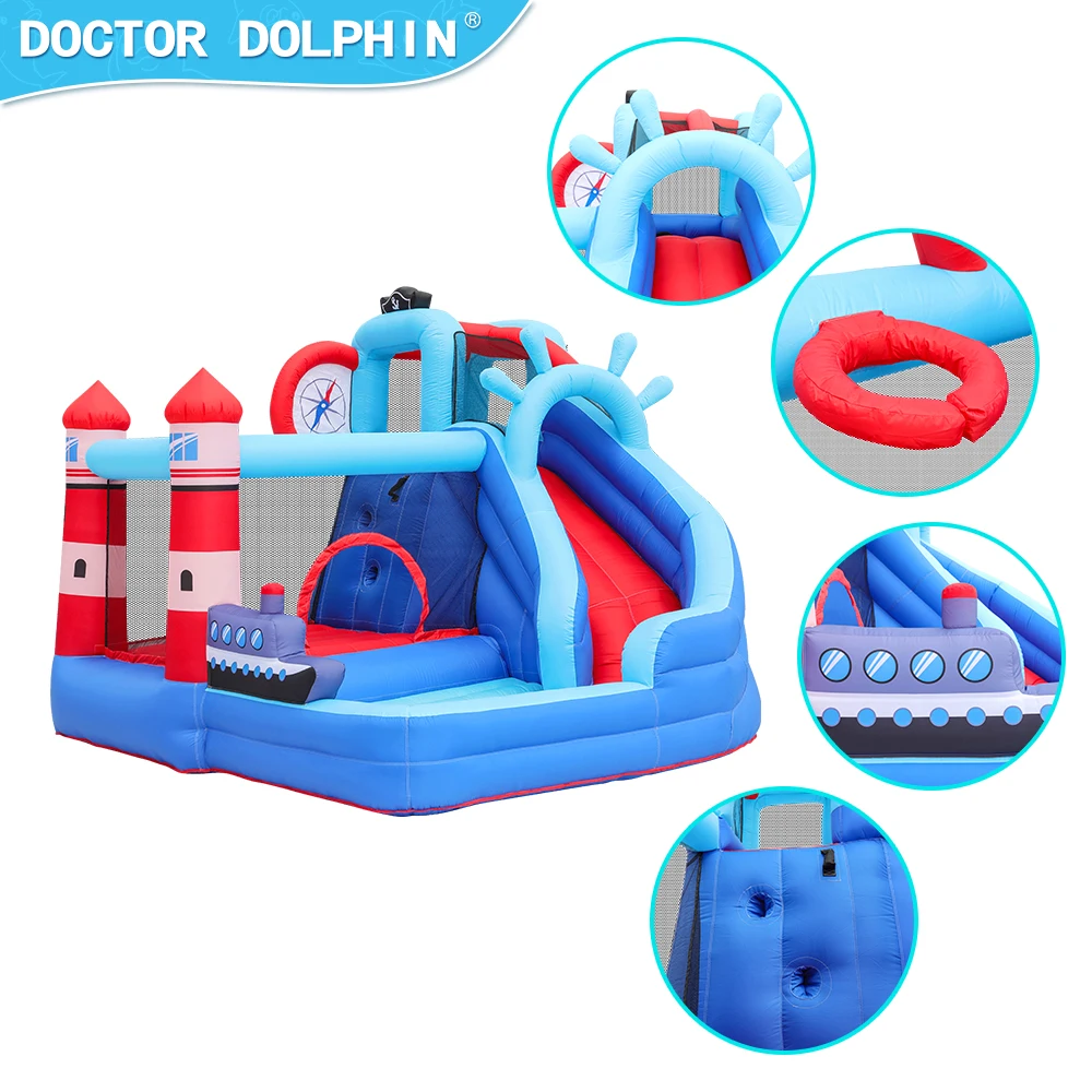 

Doctor Dolphin Ocean Ball Pool Basket Design Children Bouncy Castle Inflatable Jump Houses Inflatable House