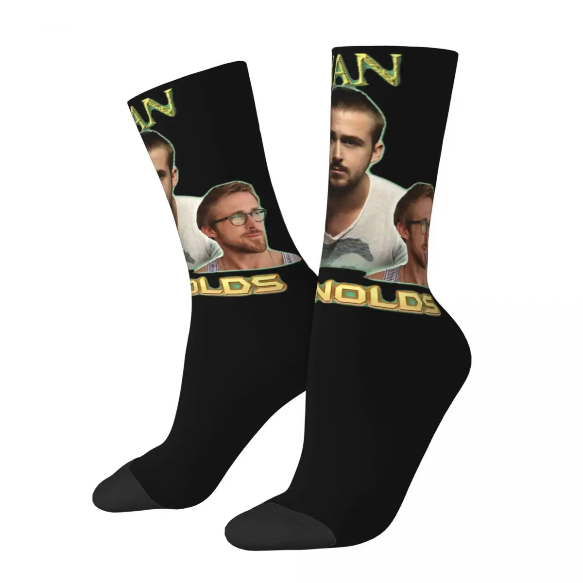 Unisex Ryan Gosling Socks Comfortable Casual Funny Prints Socks Novelty Merch Middle Tube Socks Small Gifts