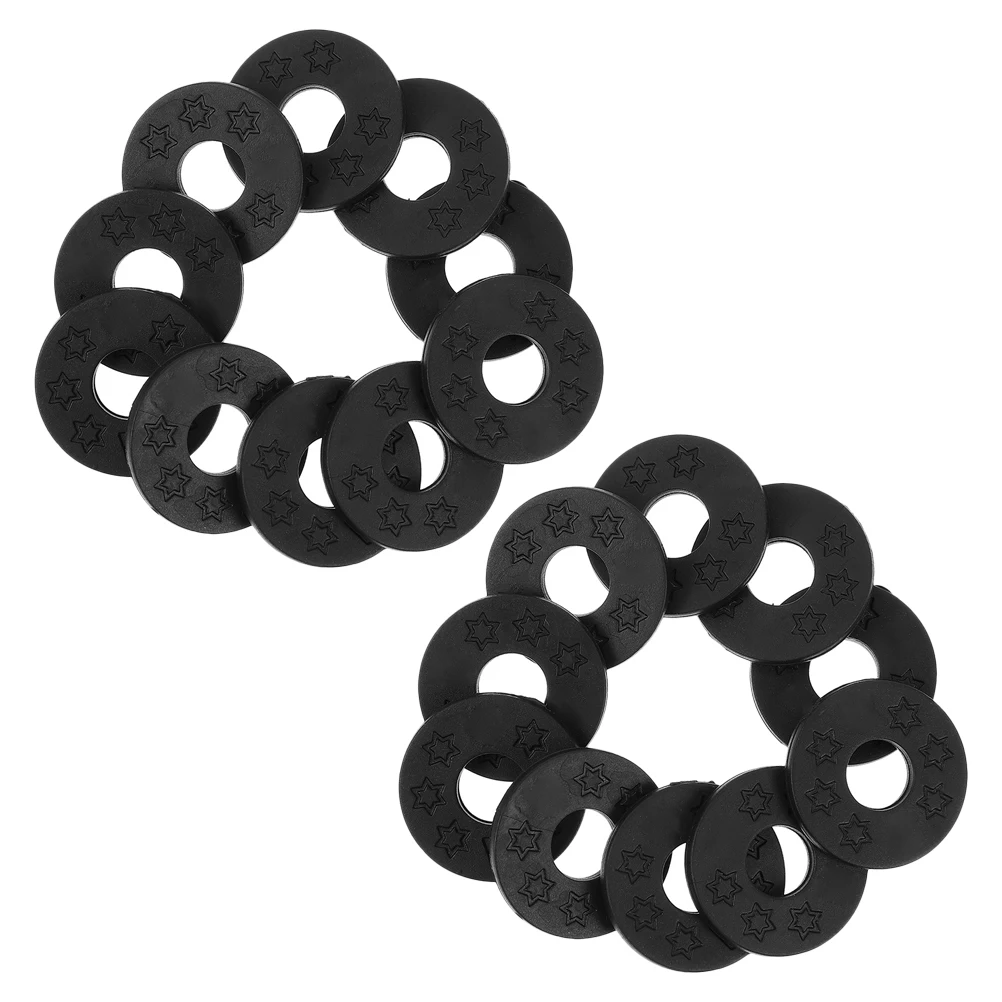 

20 Pcs Guitar Strap Buckle Spacer Lock Pads Accessories Locks Acoustic Silica Gel Electric