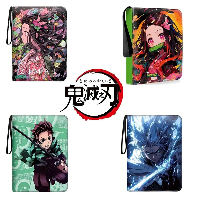 400 PCS/900 PCS การ์ดหนังสือ Anime Demon Slayer คอลเลกชันการ์ด Tanjirou Nezuko ซิปการ์ดเกม Binder ผู้ถือเด็กของขวัญของเล่น