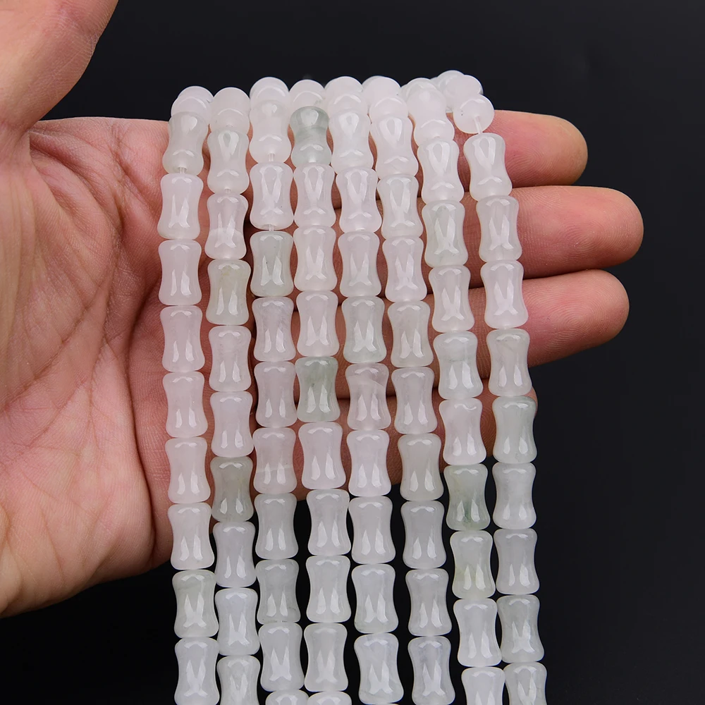 

APDGG 8x12mm 5 Strands Natural Light Green Quartzite Jade Vase Shape Loose Beads 15'' Jewelry DIY