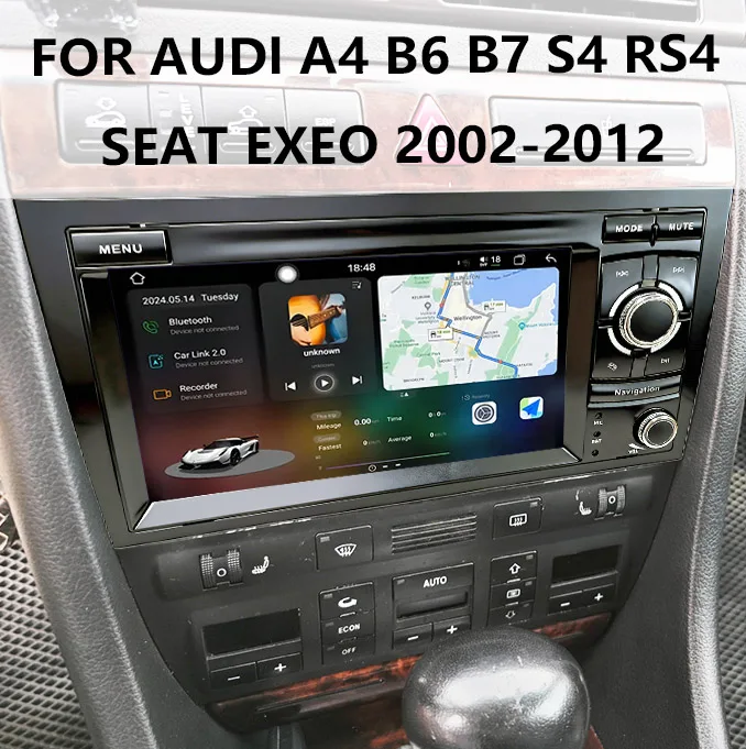 Auto Radio Multimedia Drahtlose Carplay Für Audi A4 B6 B7 S4 RS4 2002-2012 CHSTEK Bluetooth Android GPS WIFI 4G Auto Bildschirm Stereo