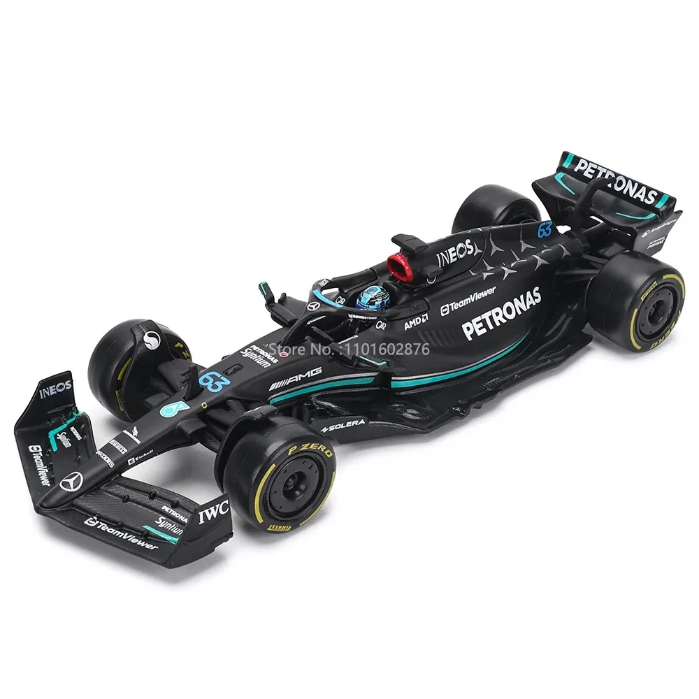 Bburago 1:24 2023 Mercedes-Benz W14 44 # Hamilton 63 # Russell Formula Super Toy Druckguss-Automodell aus Legierung Ferrari Red Bull McLaren – Detail 14