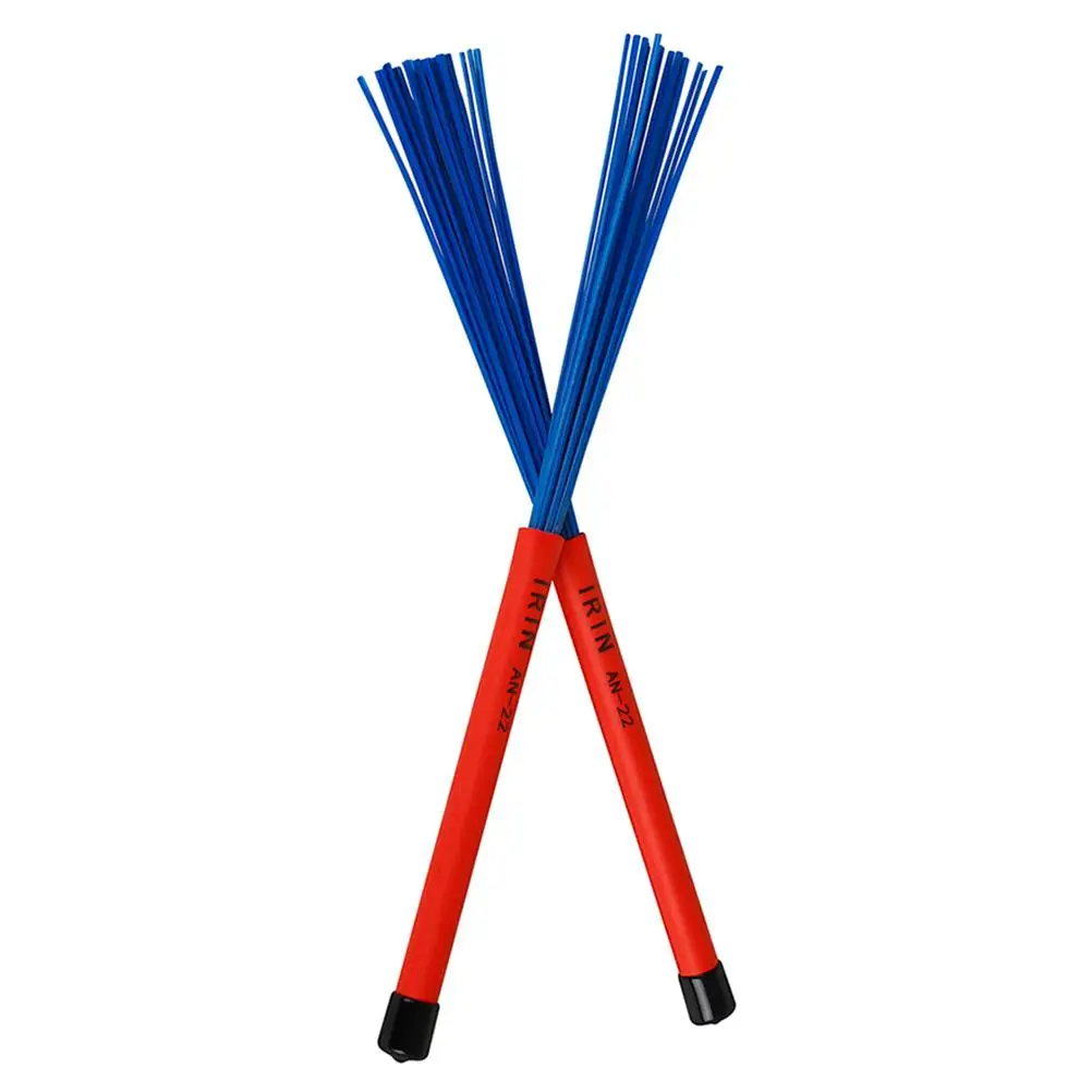 

1 Pair Blue Drum Brush Accessories Collapsible Stainless Steel Wire Sticks Jazz Plastic Percussion Instrument Rhythm Drum Set