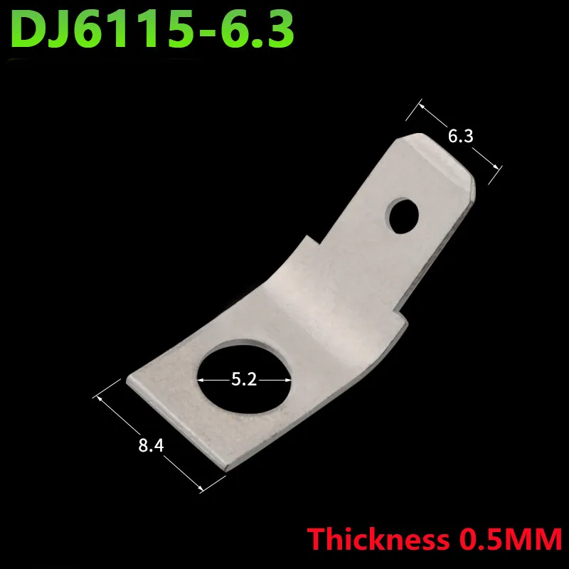 50/100pcs Speaker terminal 6.3 Screw Hole 5.2MM Thickness 0.7MM Male Connector Plug Spring