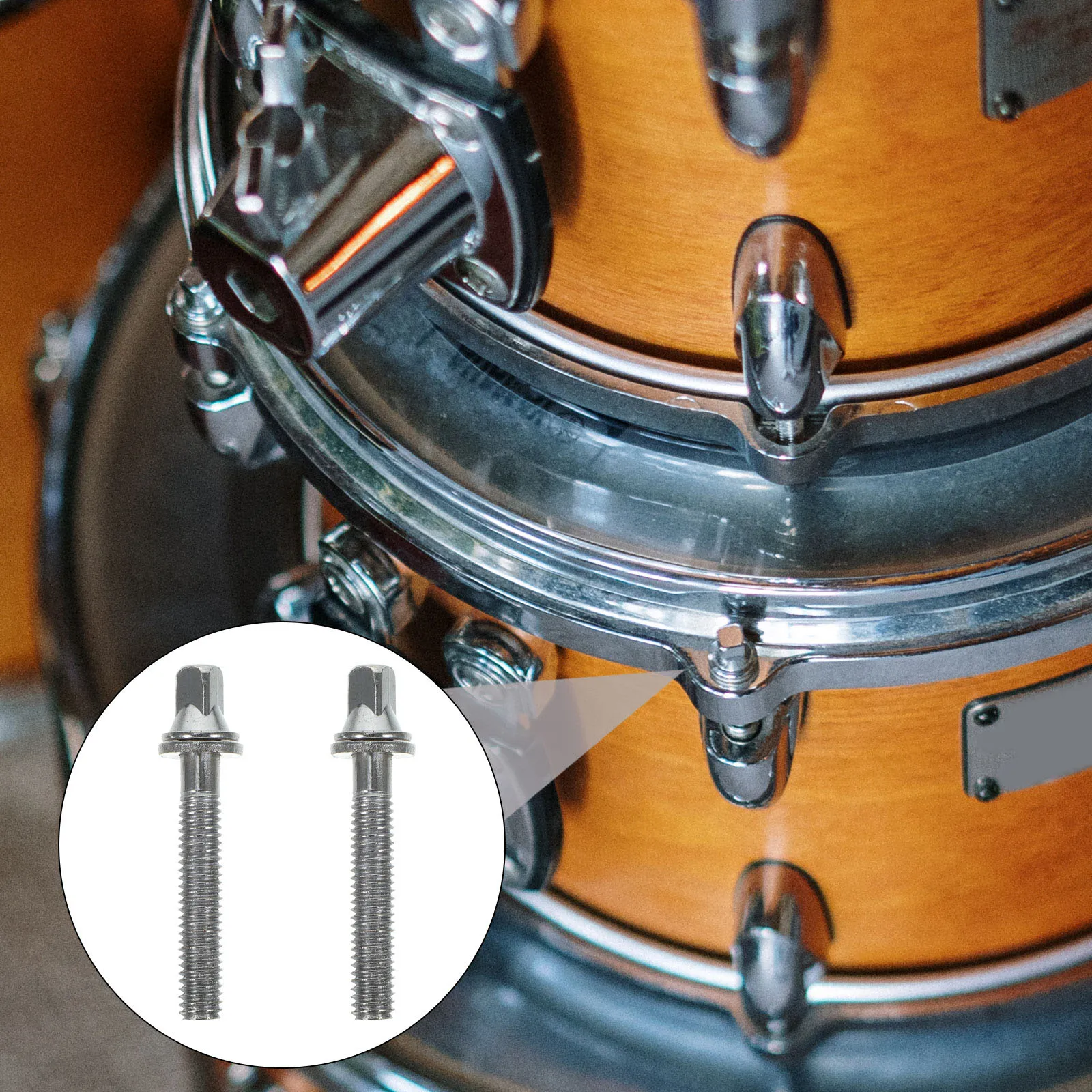 

2 PCS Drum Screws Snare Tension Lug Lugs Parts Accessories Hardware Mounting Bass