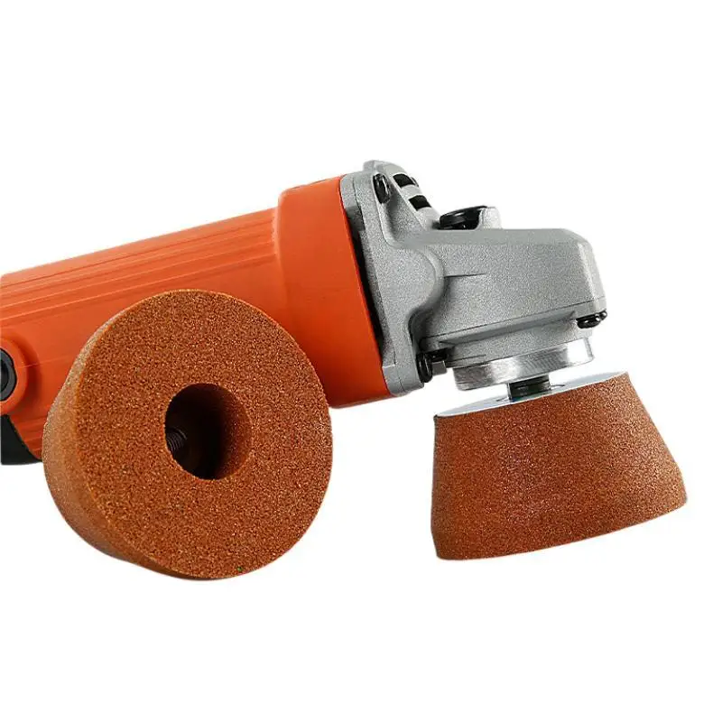 Copa de rueda de pulido, cabezal angular de corindón blanco, amoladora angular de rosca M10, cabezal de molienda de piedra para amoladora angular tipo 100