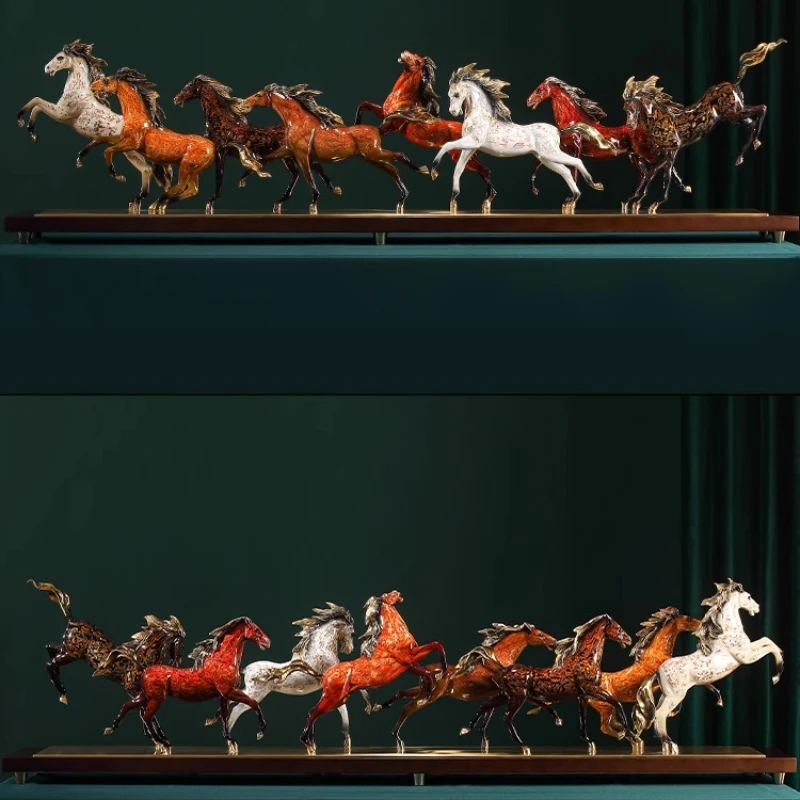 

Brass lacquer Ba Jun Pentium horse ornament boss office entrance craft decoration housewarming gifts