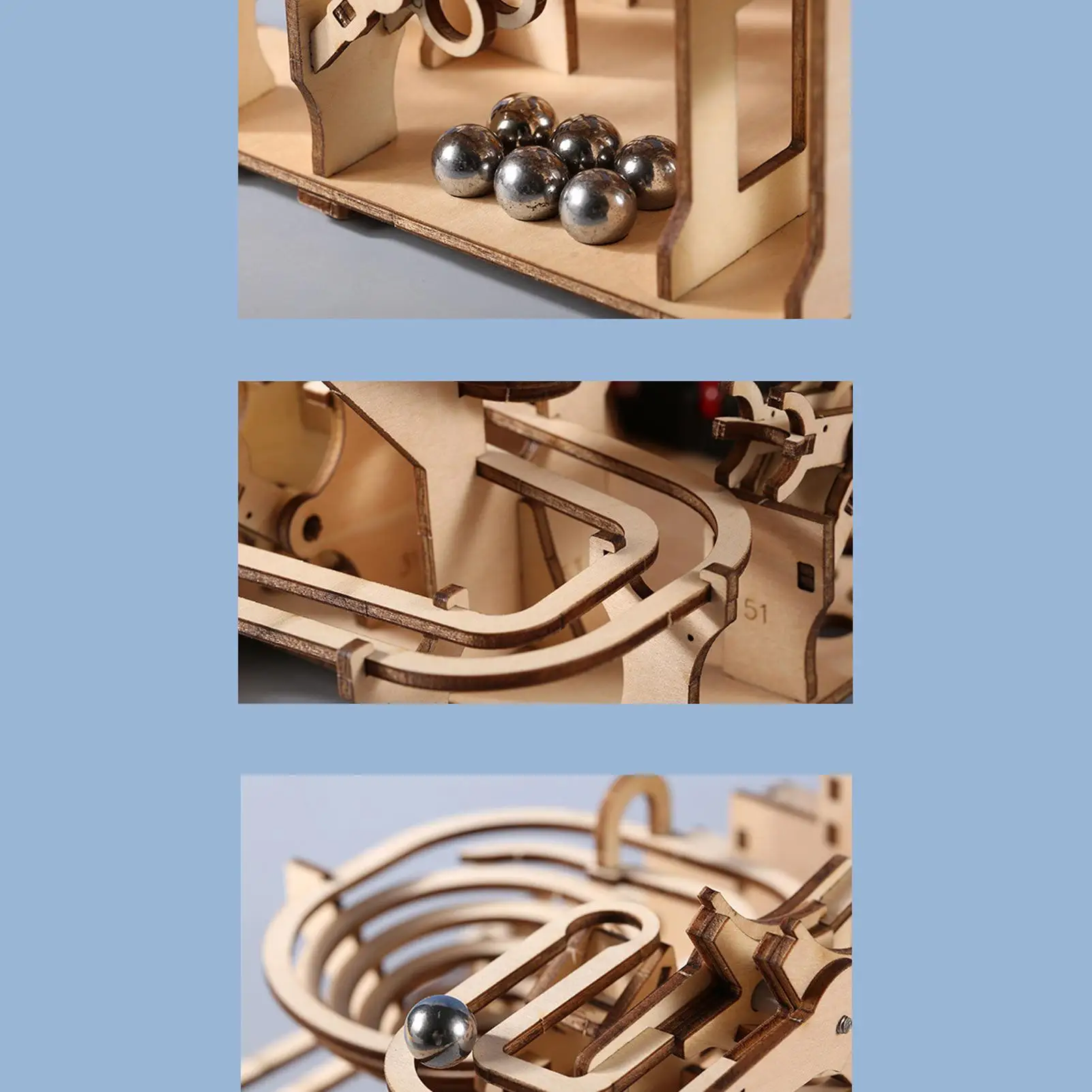 Rompecabezas de madera 3D, Mini juego de carrera de mármol, bricolaje, pista mecánica, modelo Manual, Kits de bloques de construcción, juguete para regalo para adolescentes y adultos