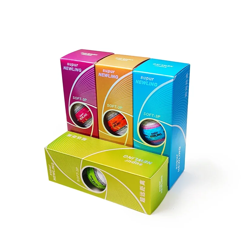 3pcs/box Supur NEWNING Golf Game Balls Super Long Distance 3 Layer Professional Competition Balls Premium Golfers Gift