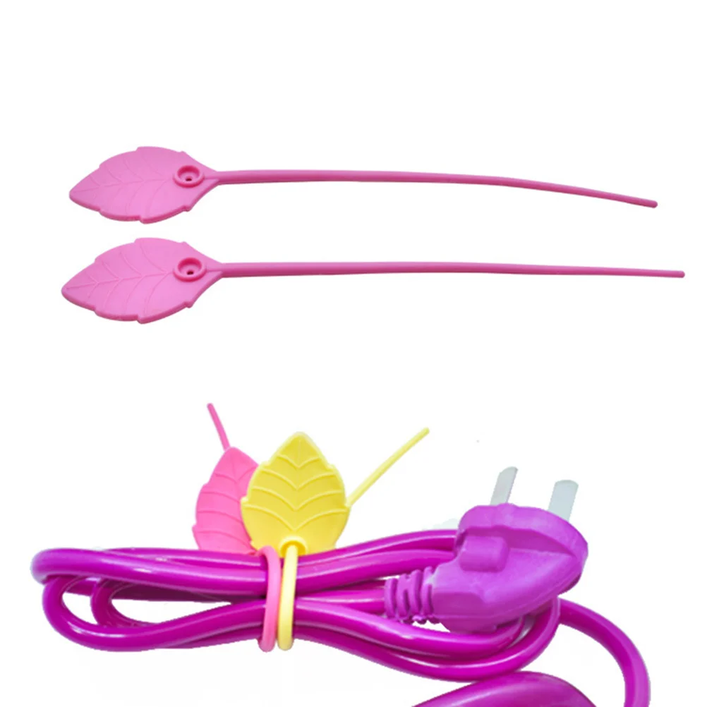 

10Pcs Silicone Tie Wraps Reusable Multi- Inch Food Bag Clips Cable Organizers Earphone Cord Holders Kitchen Clips