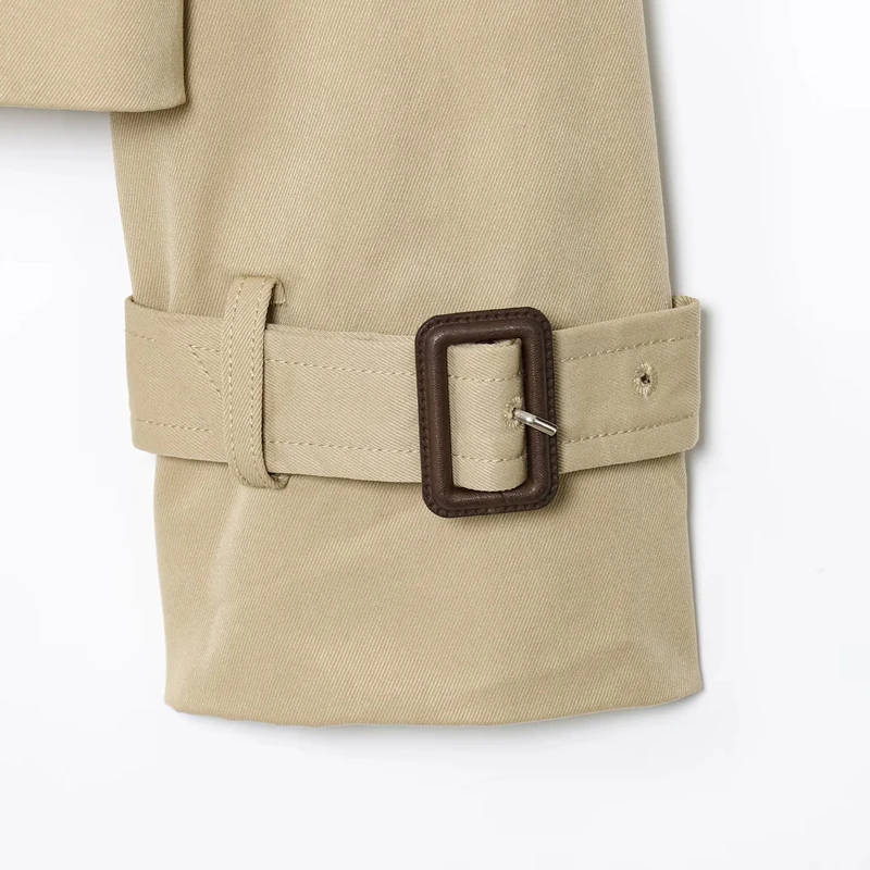 HXAO femme veste d'extérieur Demi-saison coupe-vent manteau nouveau dans les vestes à manches longues veste courte Double boutonnage manteaux courts