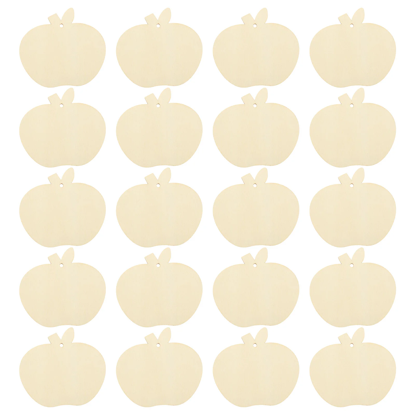 

Apple Wood Chip Pendant Wooden Slices Blank Apples Shape Cutout Natural Chips DIY Boards