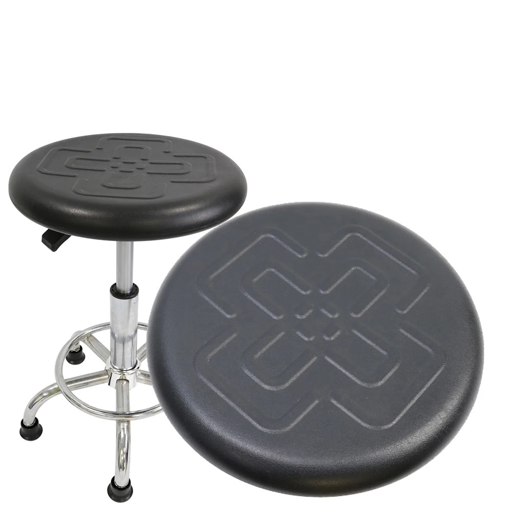 QXR Bar Stool Seat Cushion Black PU Foam Soft Laboratory Furniture ESD Antistatic Stool Replacement Part