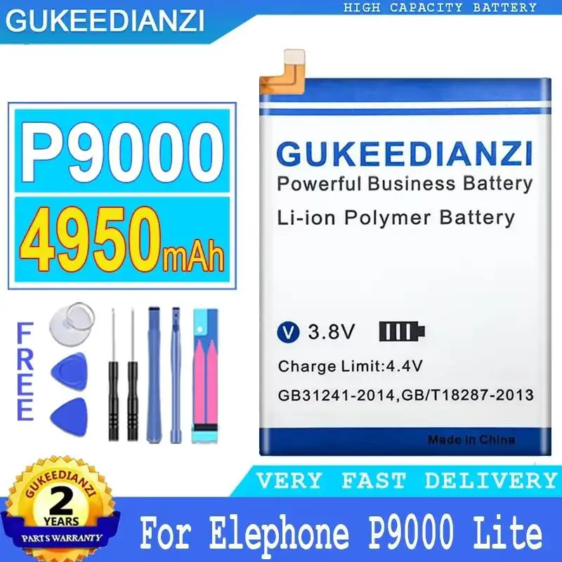 Аккумулятор для мобильного телефона Elephone P9000 Lite, долговечный, 4950 мАч
