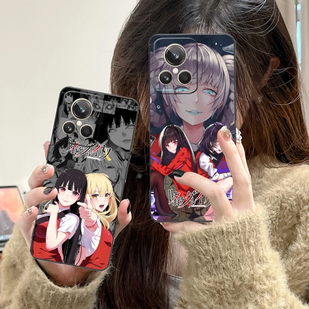 Anime Kakegurui Mobile Smart Cell Phone Case for Realme GT 2 9i 8i 7i Pro X50 X2 C35 C21 C20 C11 C3 Black Soft Phone Cover Shell