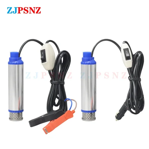 Imagen 2 del producto Bomba de coche eléctrica portátil de 260W y 12/24V para bombear aceite diésel, bomba de transferencia de vino, agua, Camping, pesca, bomba sumergible 180W100W