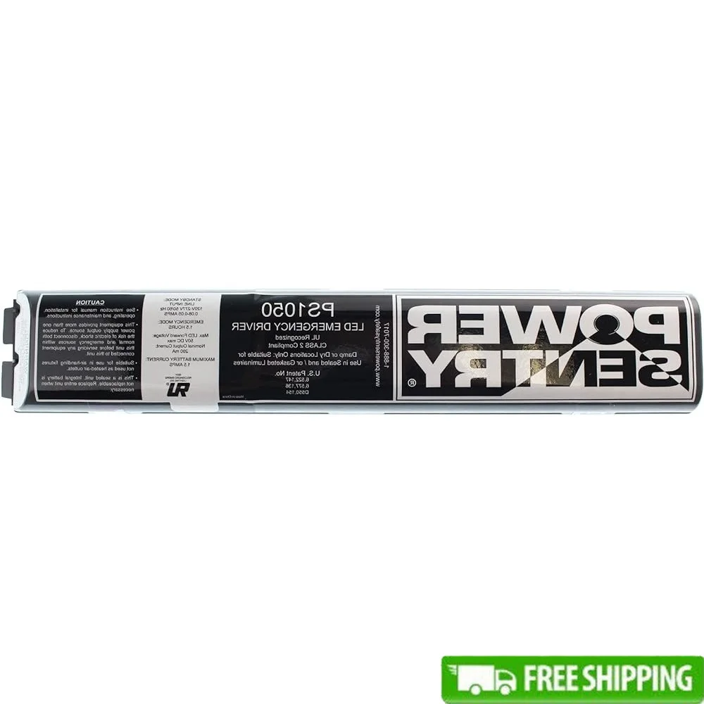 

Emergency Driver 120V-277V 1.5A 1.5 Hour Compact Size Compatible with Multiple Fixtures Damp Dry Locations