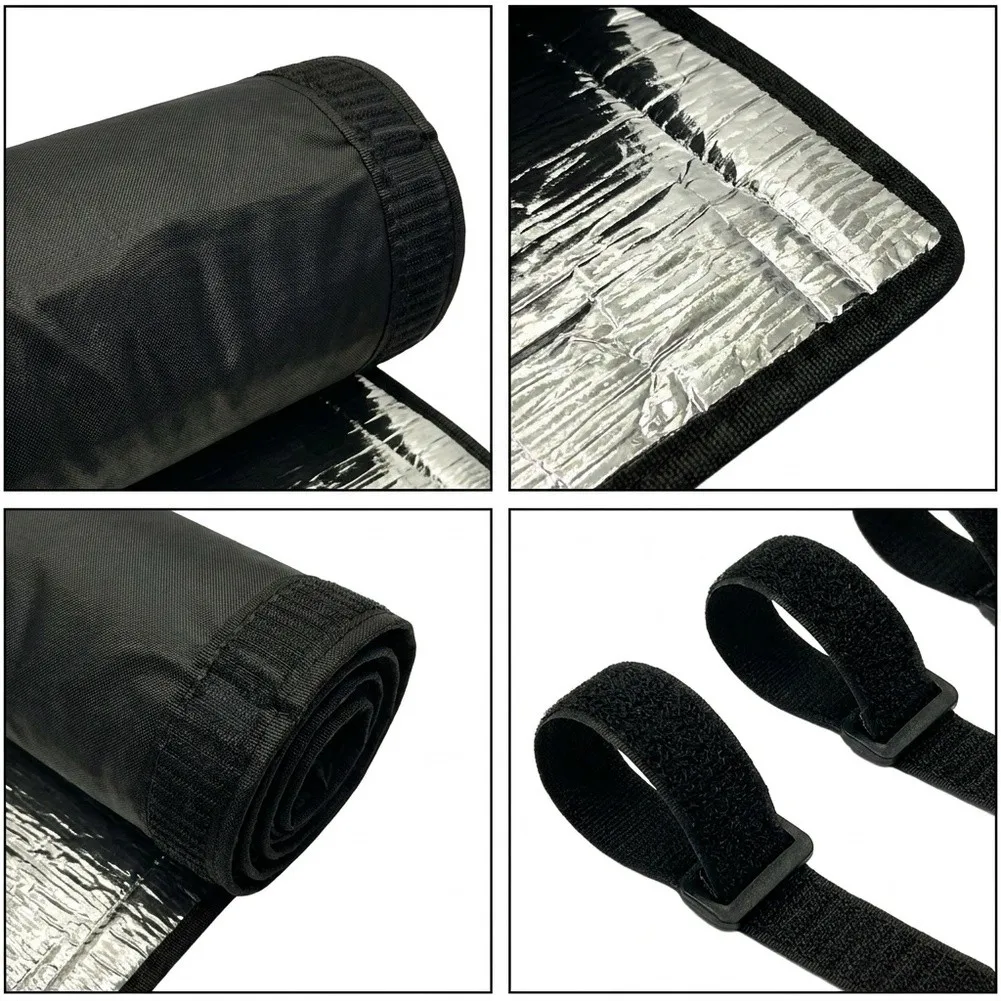 3 Layer Oxford Cloth Pipe Insulation Cover 180x25cm Waterproof Sunproof For HVAC Copper Pipeline Protection Black White Grey