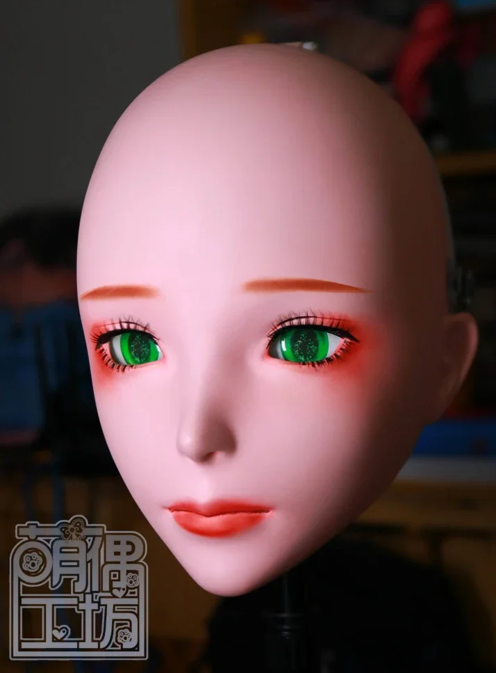 (JW-Mask18) Kigurumi Transsexuals Beauty Makeup Cosplay Silicone Half Head Mask Anime Kigurumi Masks Crossdresser BJD Doll