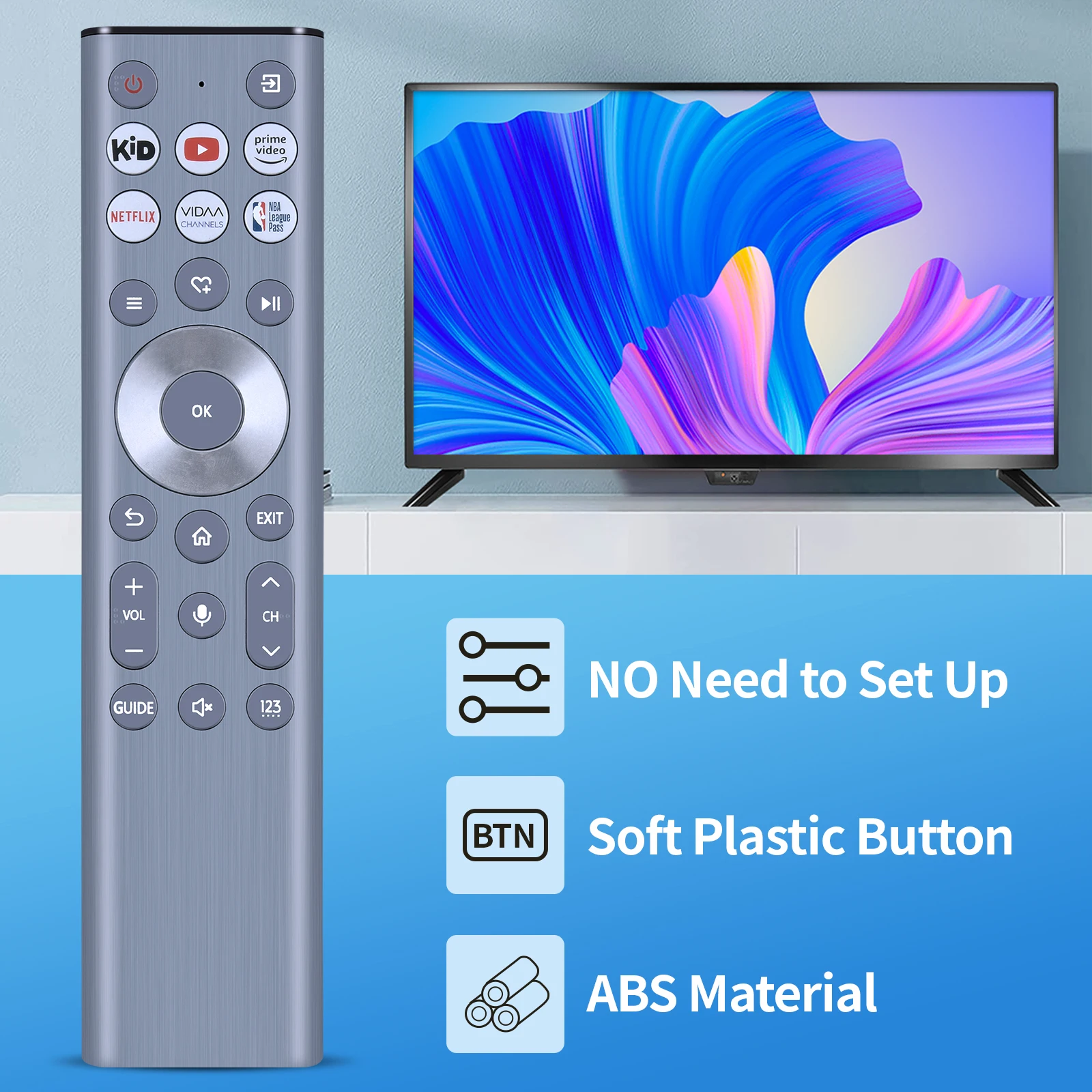 Remote Control ERF6F80H Baru untuk TV 4K Seri Hisense Class A7 U8 dengan Suara